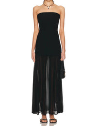 Enza Costa - Strapless Chiffon Dress