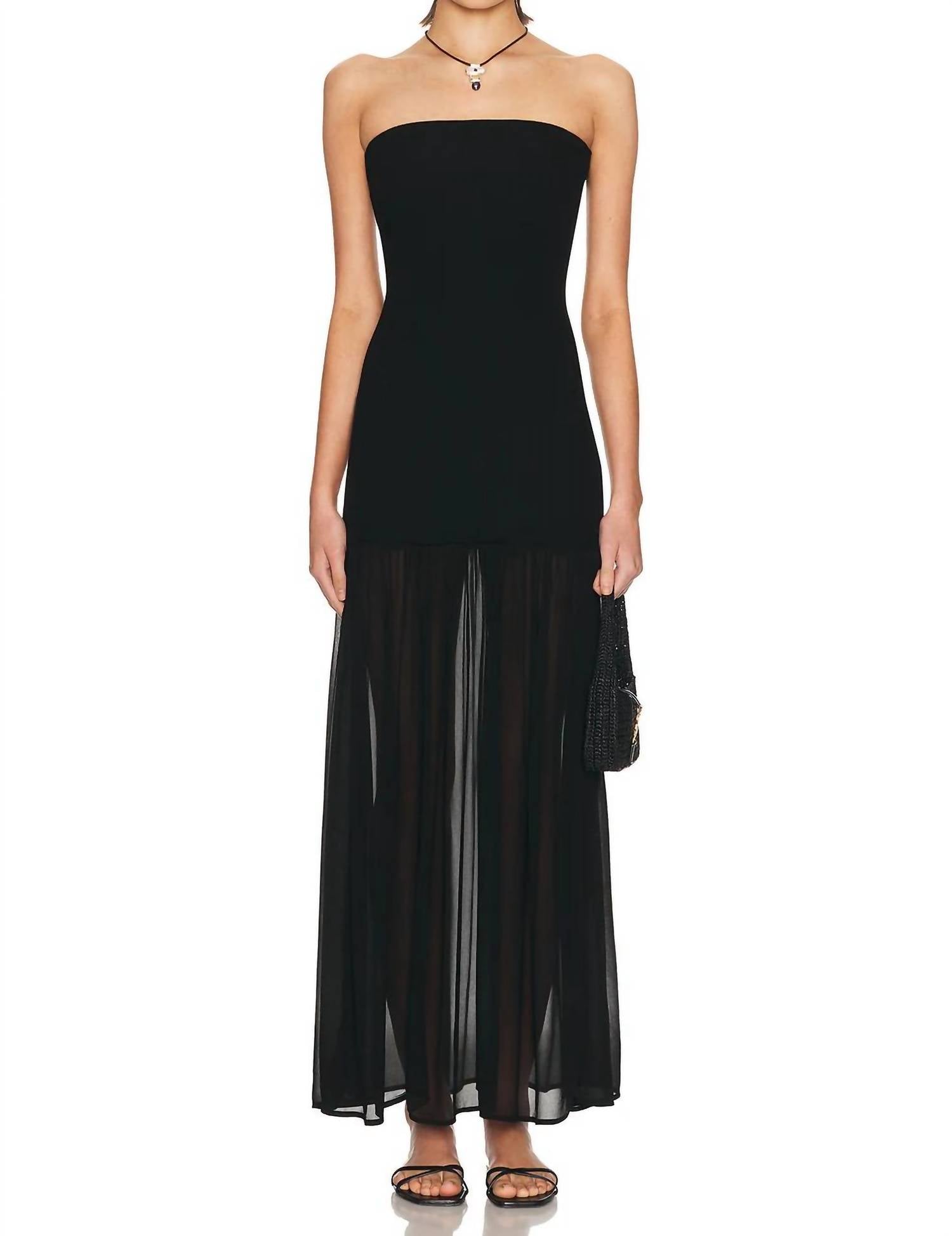 Enza Costa - Strapless Chiffon Dress
