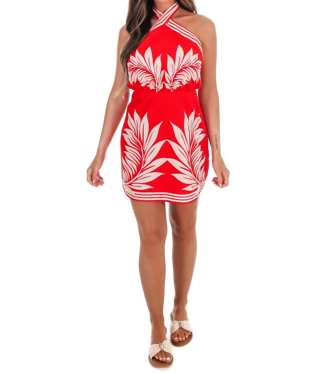 Mable - Women's Palm Cove Halter Mini Dress