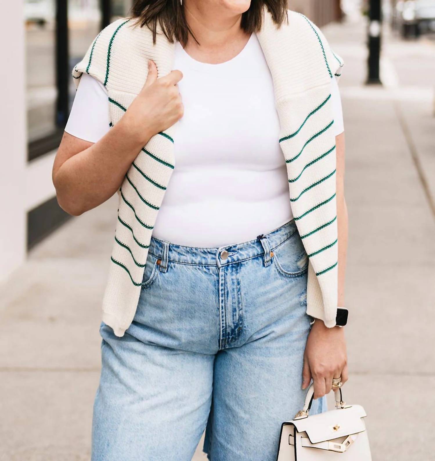 Gentle Fawn - STRIPE V-NECK SWEATER