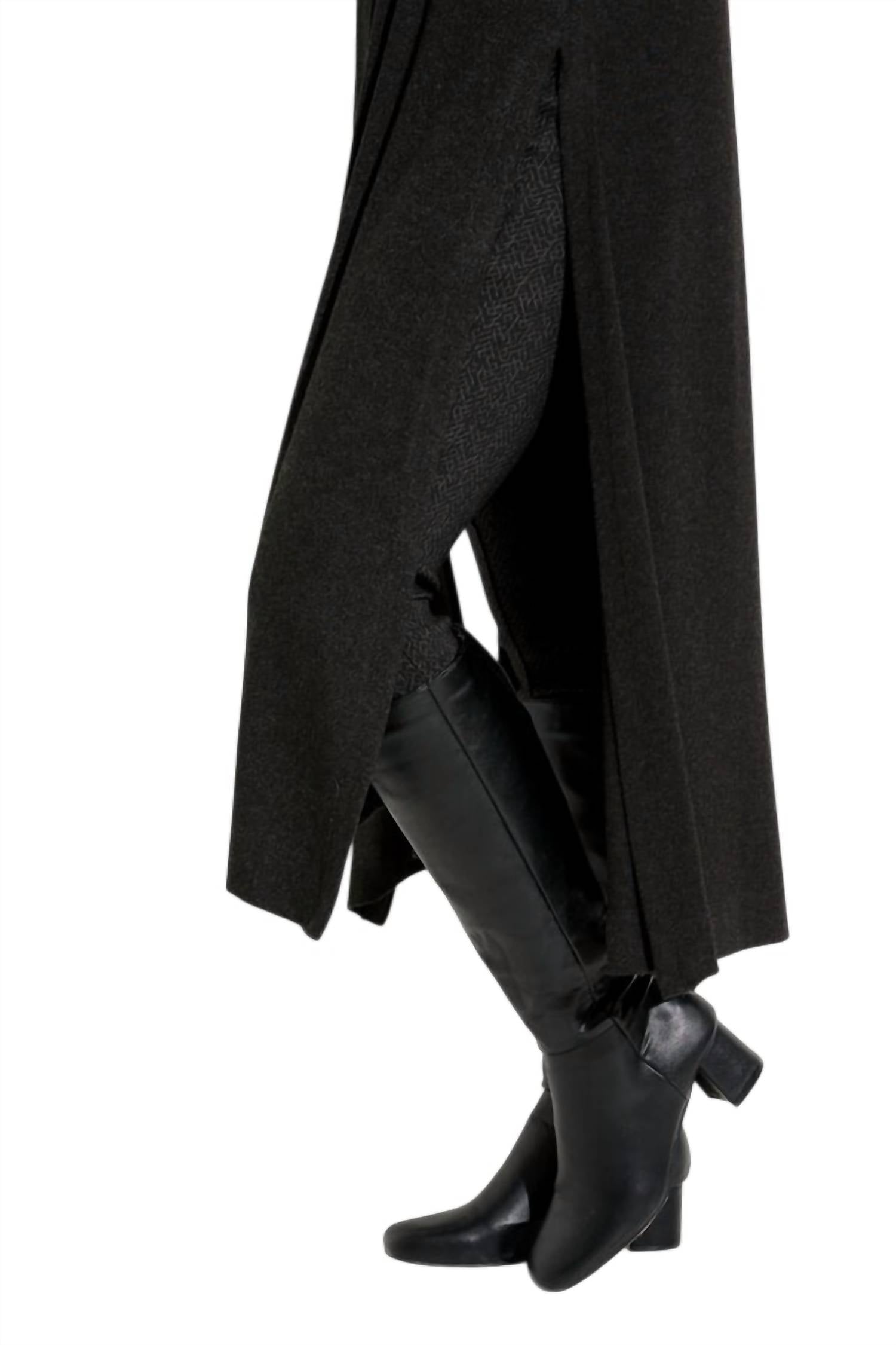 Joseph Ribkoff Relaxed Fit Open-front Cardigan in charcoal grey - women's cardigan - view 5