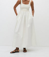 Matteau - Knit And Cotton Maxi Dress