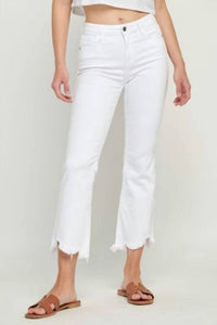 Hidden - Happi Frayed Cropped Flare Jean