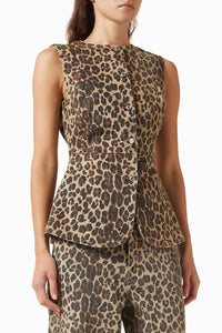 Never Fully Dressed - Leopard Waistcoat