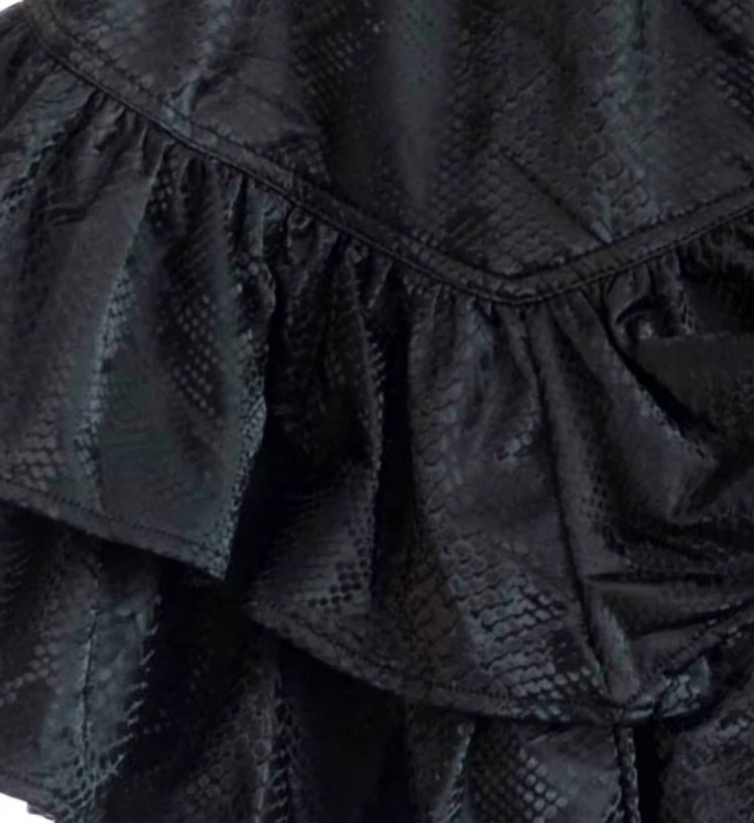 Little Olin - Girl's Ruffle Snake Skin Skirt