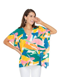 Jade Melody Tam - Georgia Geo Puzzle Print Short Sleeve Top