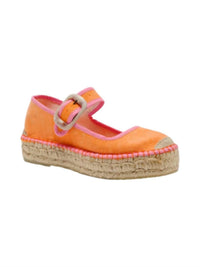 Free People Women's Surfside Mary Jane Espadrilles Shoes in orange crush - women's shoe - detail view