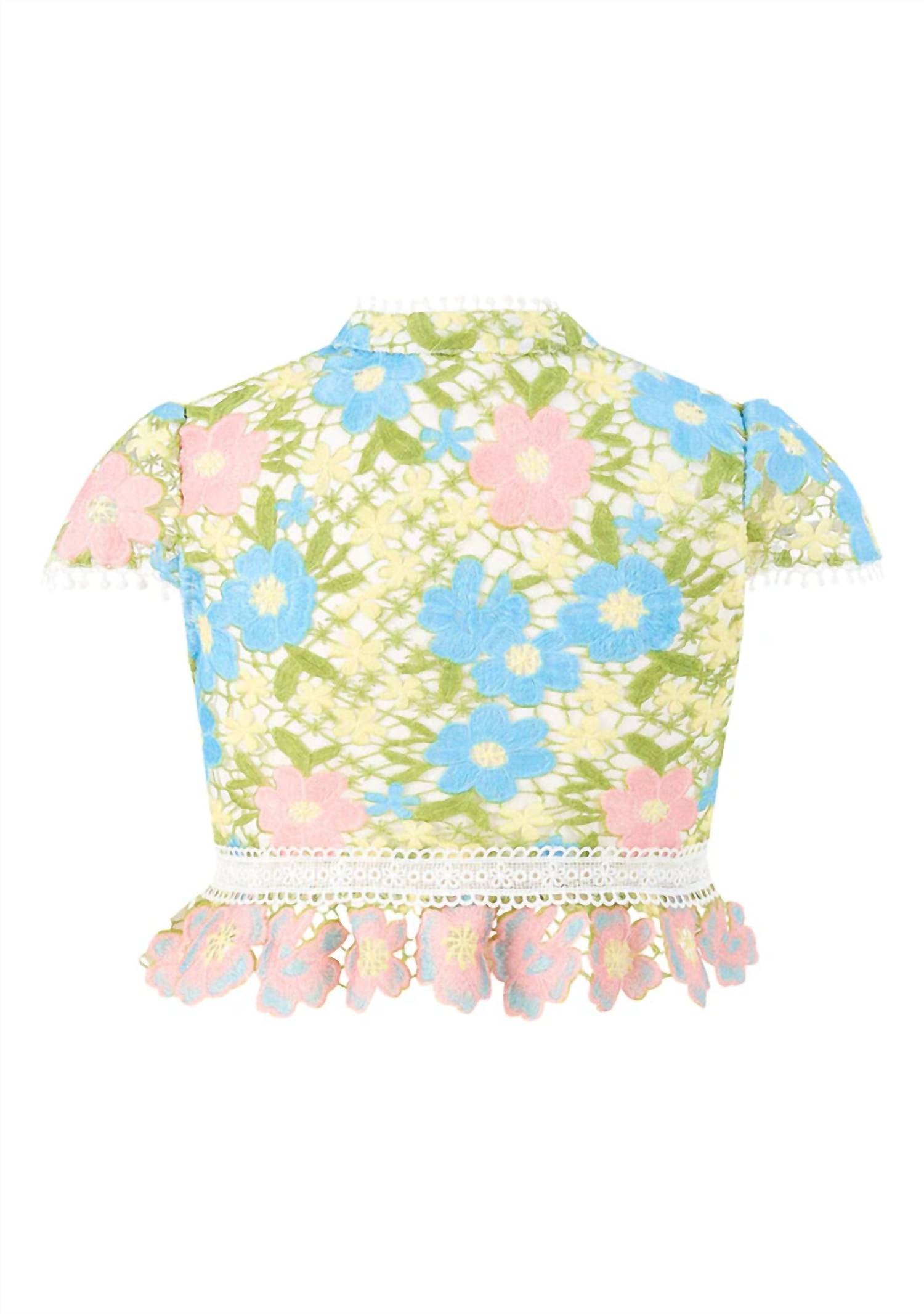 Marlo - Girl's Ellison Embroidered Top
