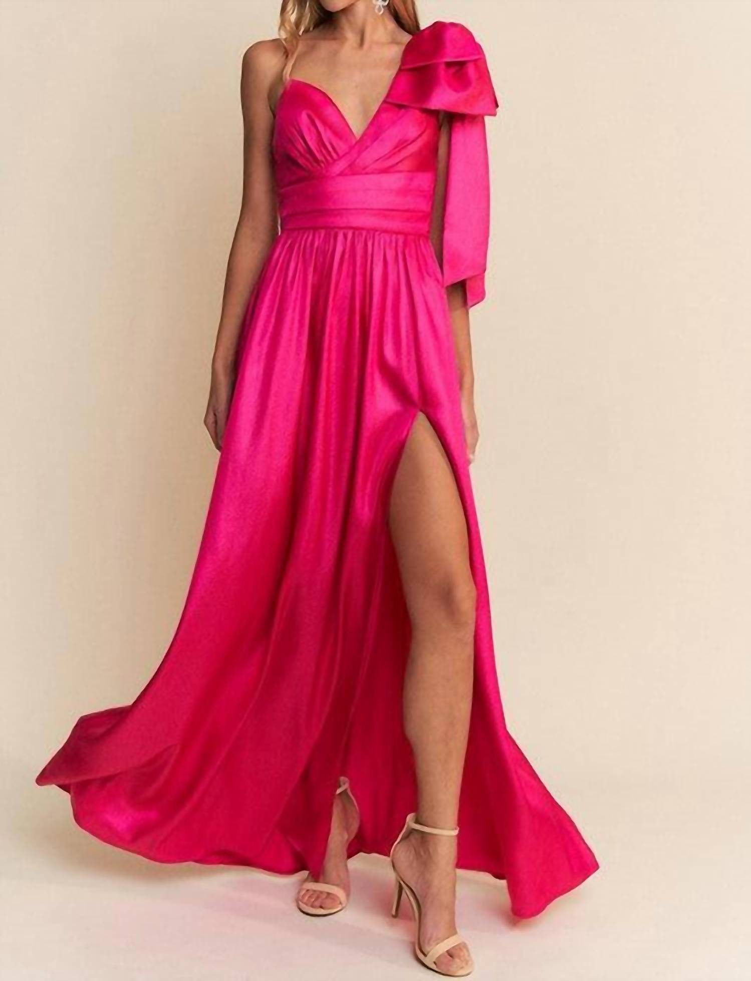 Maniju - A-line Satin Gown