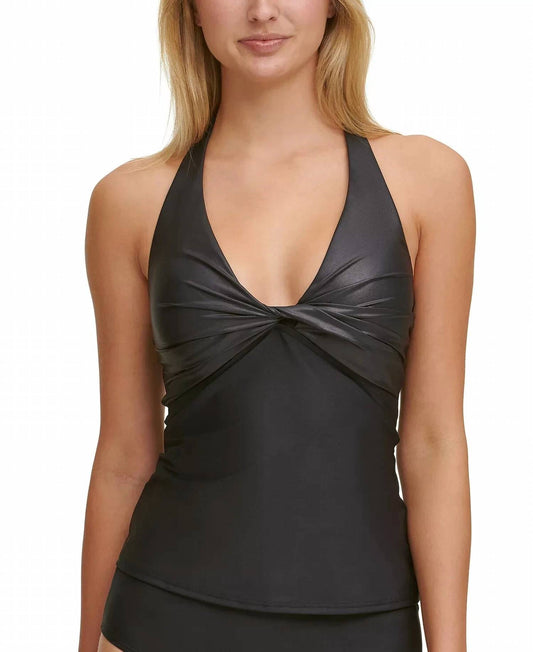 Dkny - Front Halter Tankini Swimsuit Top