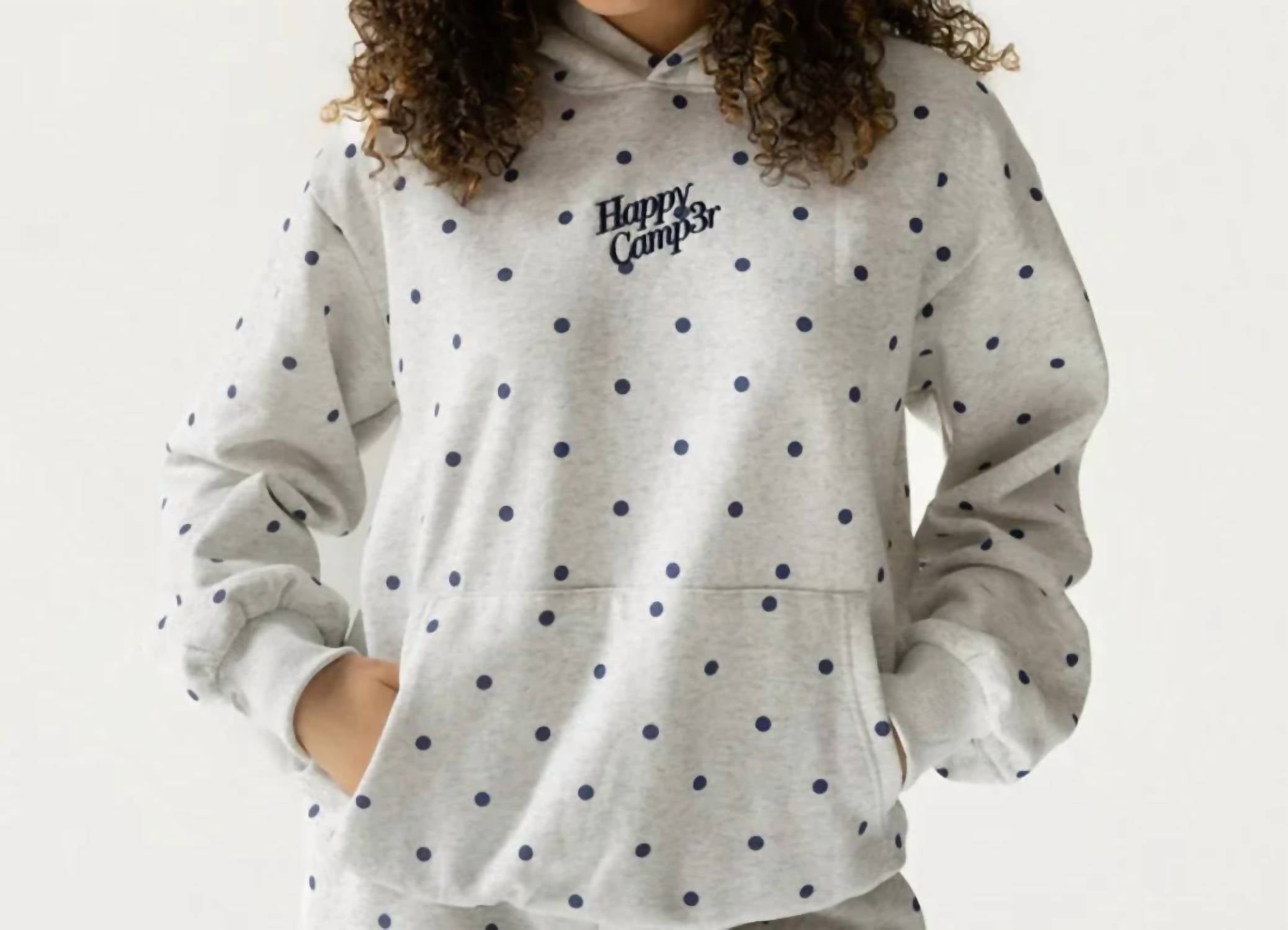 The Happy Camp3R - Polka Dot Appliqué Hoodie
