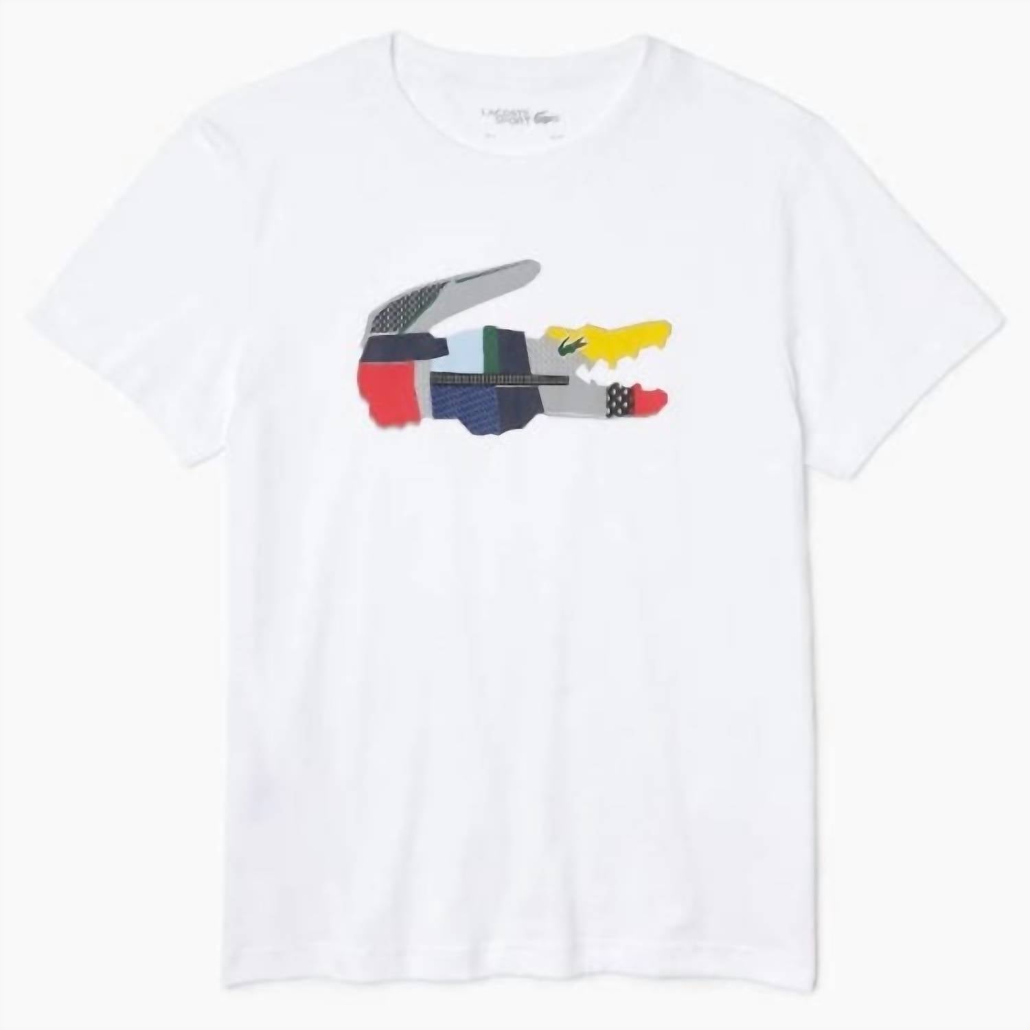Lacoste - Sport Patchwork Crocodile Print Tee
