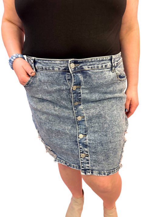 Chris & Carol - High Waisted Denim Skirt