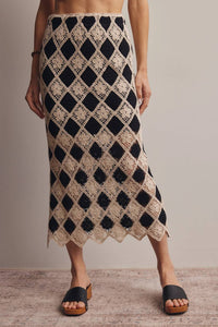 Forte - Crochet Diamond Midi Skirt