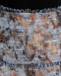 cinq a sept Foil Tweed Mini Skirt in blue - women's skirt - detail view