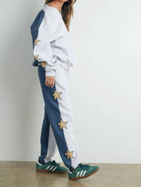 Buttermelon - Long Sleeve Round Neck Sweatshirt With Star Detail