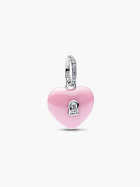 Pandora - Women's Ceramic Heart Padlock Dangle Charm