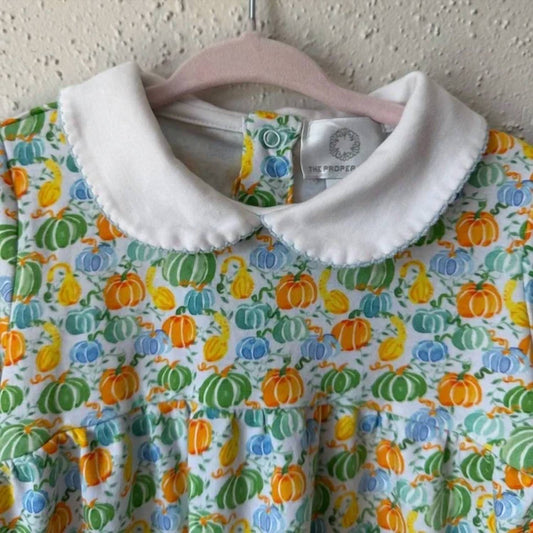 The Proper Peony - Girl's Pumpkin Mix Long Sleeve Tunic Top