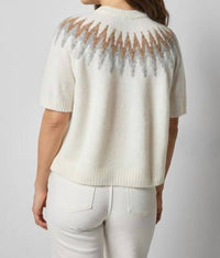 Lilla P - Short Sleeve Easy Fairisle Sweater