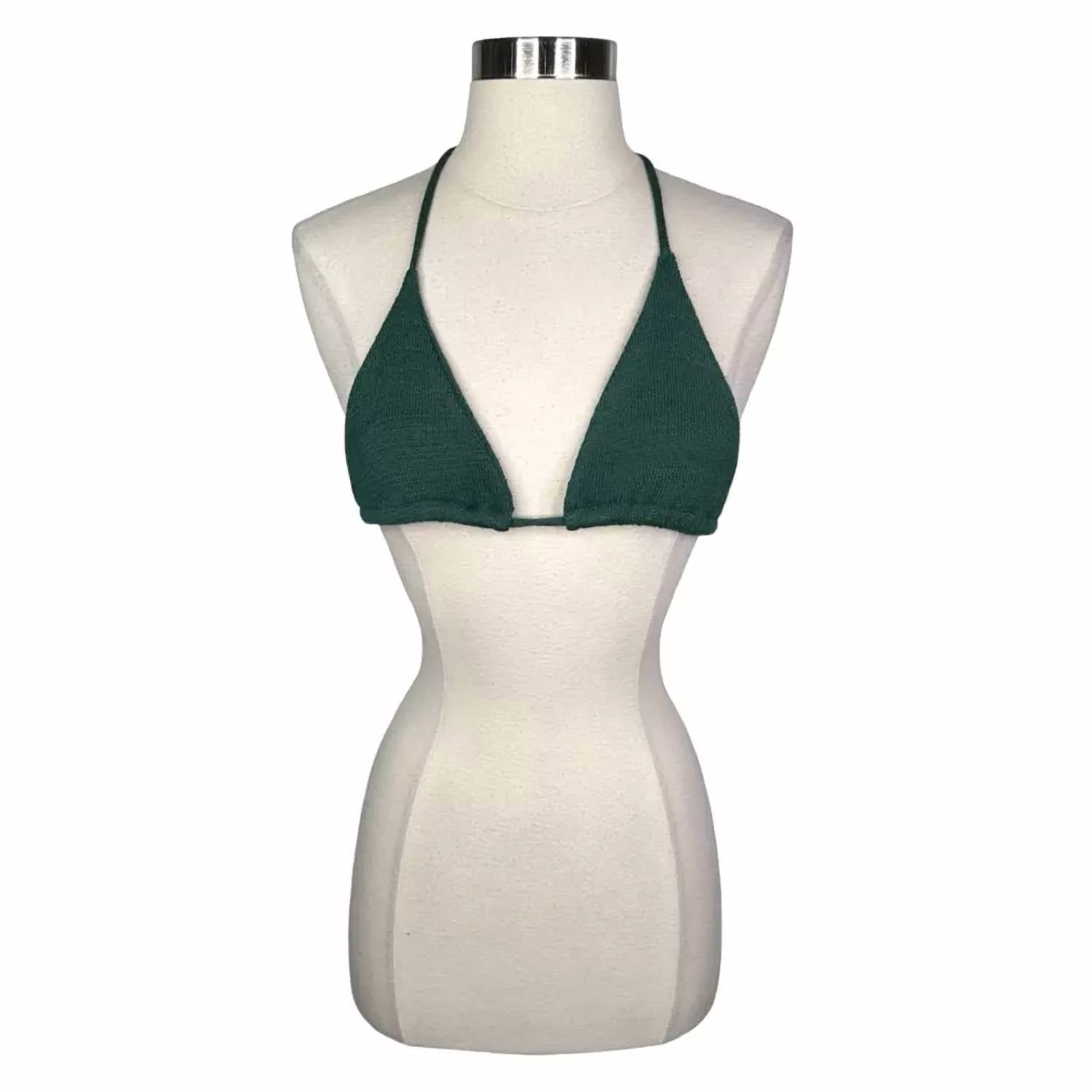 Savannah Morrow - Label Knit Triangle Bikini Top