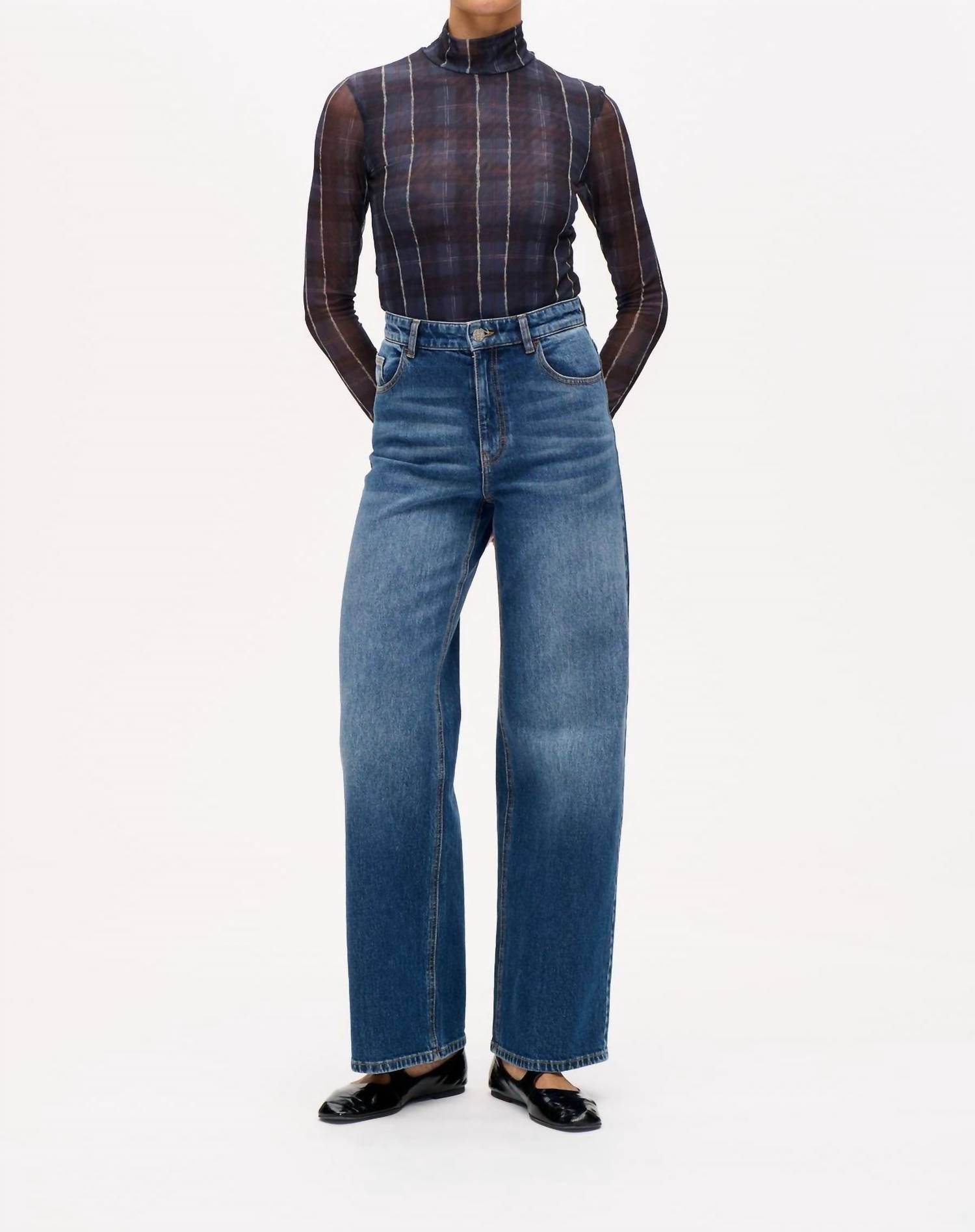 BAUM UND PFERDGARTEN Nini Wide Leg Jeans in denim - women's jeans