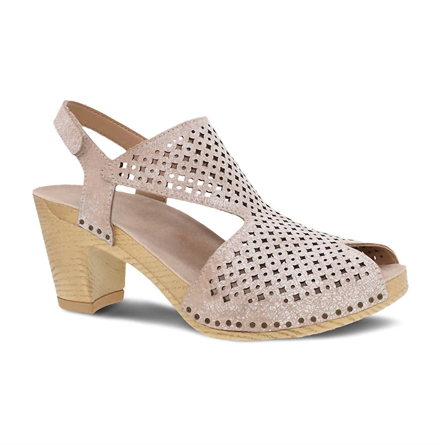 dansko Women's Teagan Slingback Sandal in white - women's heels - alternate view