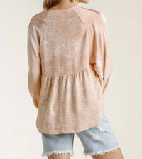 Umgee - Swiss Dot Babydoll Blouse