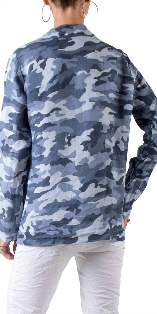 Gigi Moda - Sabrina Camo Linen Blazer