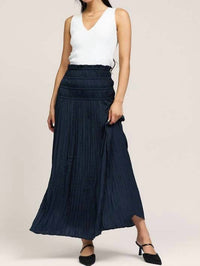 Current Air - Crinkled Smocked Waist Maxi Skirt