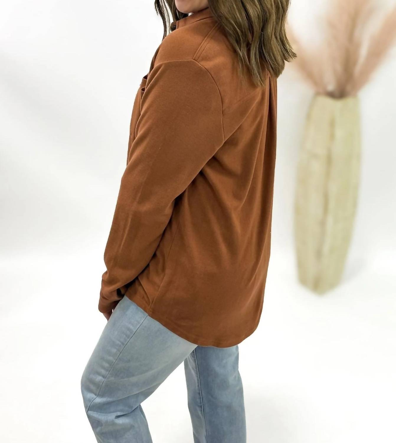 Panache - Super Soft Plaid Button Up Top