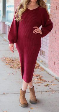 Mikarose Romee Sweater Dress in rhubarb - women's dress