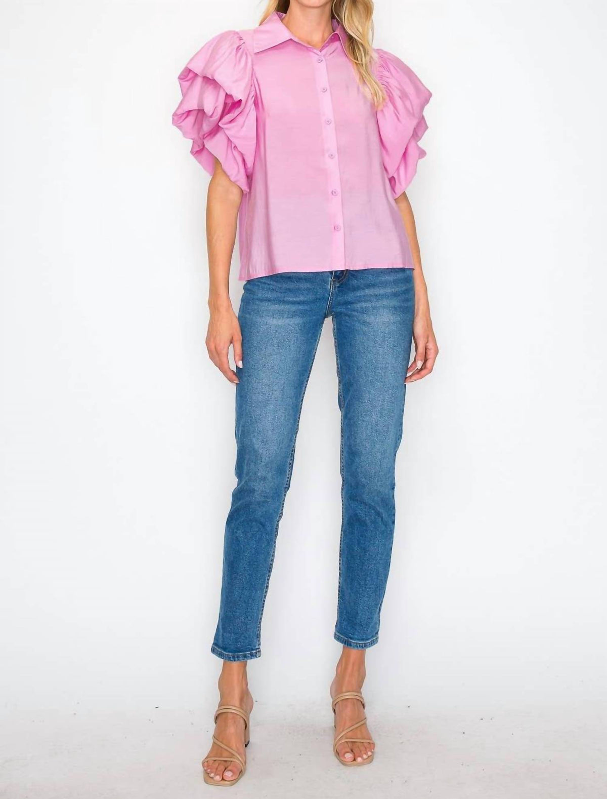 Joh - Wrynn Woven Ruffled Top