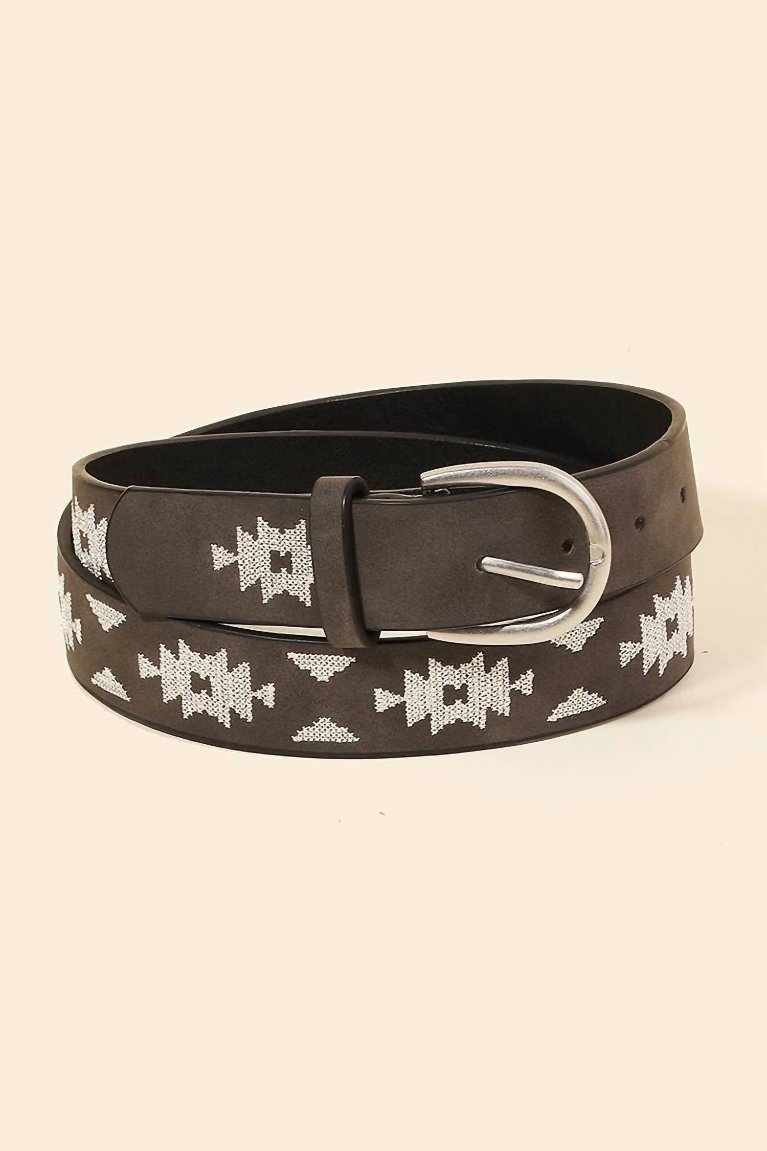 Anarchy Street - Women's Western Boho Aztec Embroidered Belt
