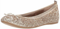 Nina Girls Esther Ballet Flat Shoes in platino chunky - kids' shoe - detail view