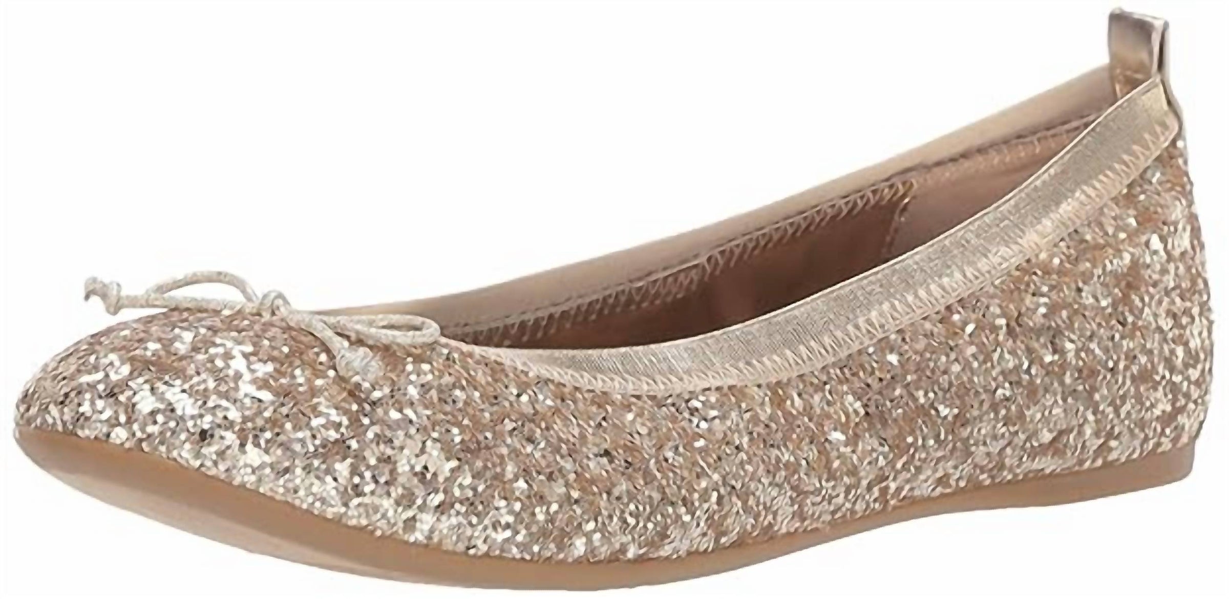 Nina Girls Esther Ballet Flat Shoes in platino chunky - kids' shoe - detail view