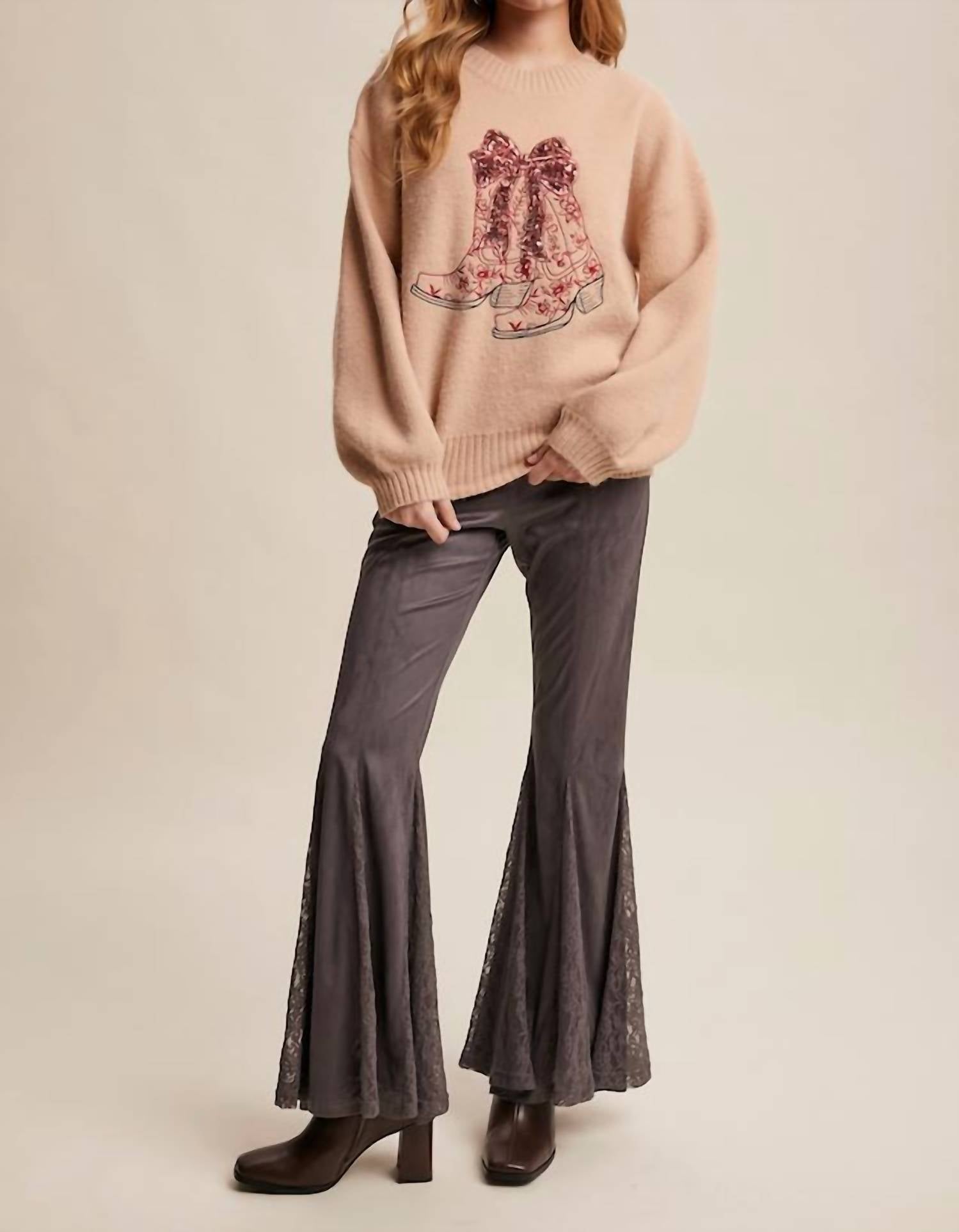 Listicle - Boots & Bows Sweater