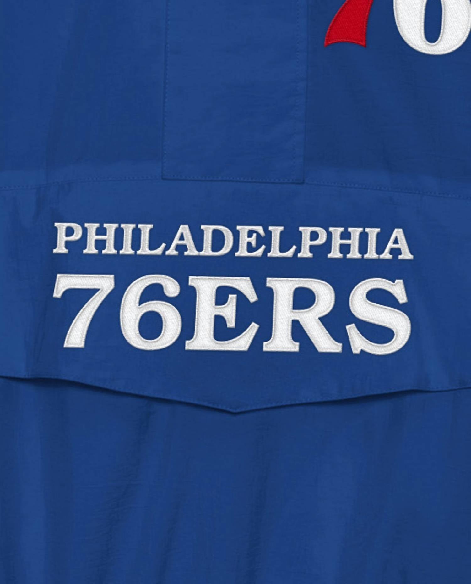 Starter - Men's Philadelphia 76ers Home Team Half-zip Jacket