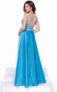 Nox Anabel - Long Satin Beaded Dress