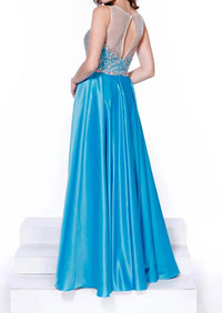 Nox Anabel - Long Satin Beaded Dress