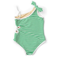 Shade Critters - Girls' One Piece Ribbed Daisy Cut Out Swimsuit