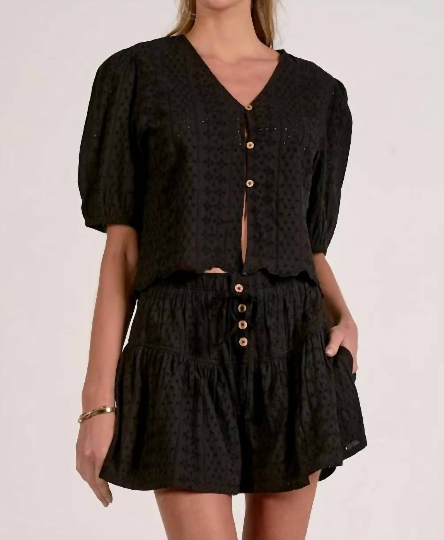 Elan - The After Hours Eyelet Blouse