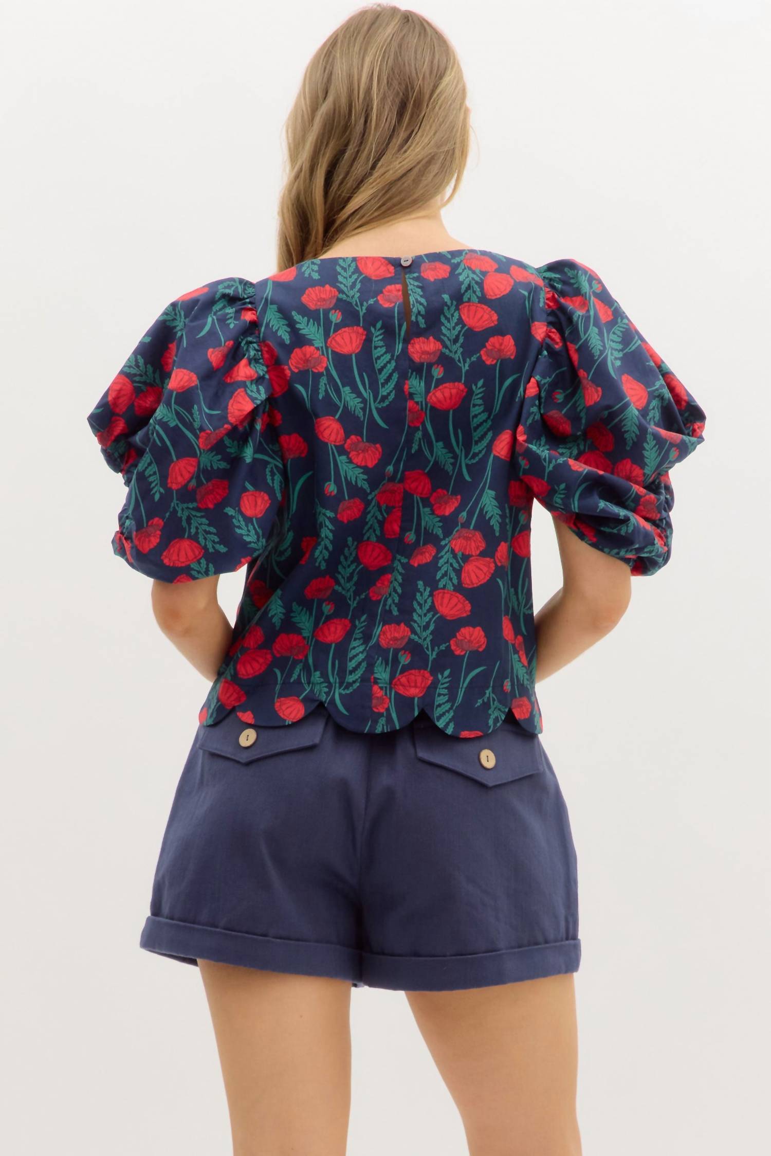 Entro - Molly Floral Puff Sleeve Blouse