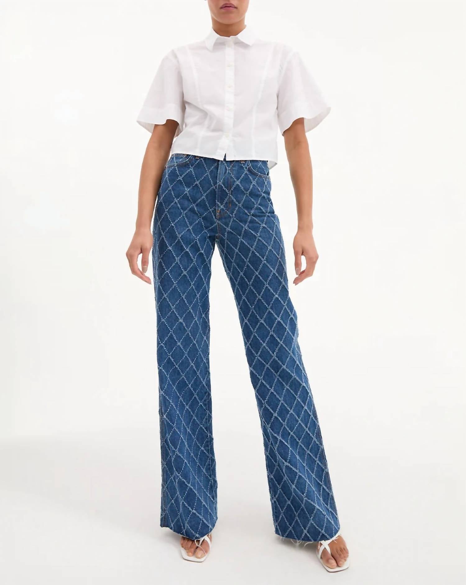 Veronica Beard - Taylor High Rise Wide Leg Jeans
