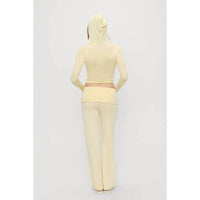 Frankies Bikinis Storm Knit Pants in buttercream - women's pants - detail view