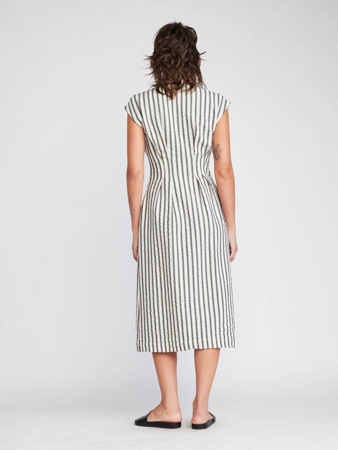 Self Contrast - Jamila Button Front Midi Dress