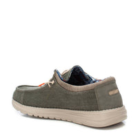 Xti Men's Comfort Canvas Boat Shoes in dark green - men's loafer - alternate view