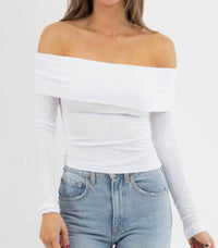 Olivaceous - CASSIE OFF SHOULDER TOP