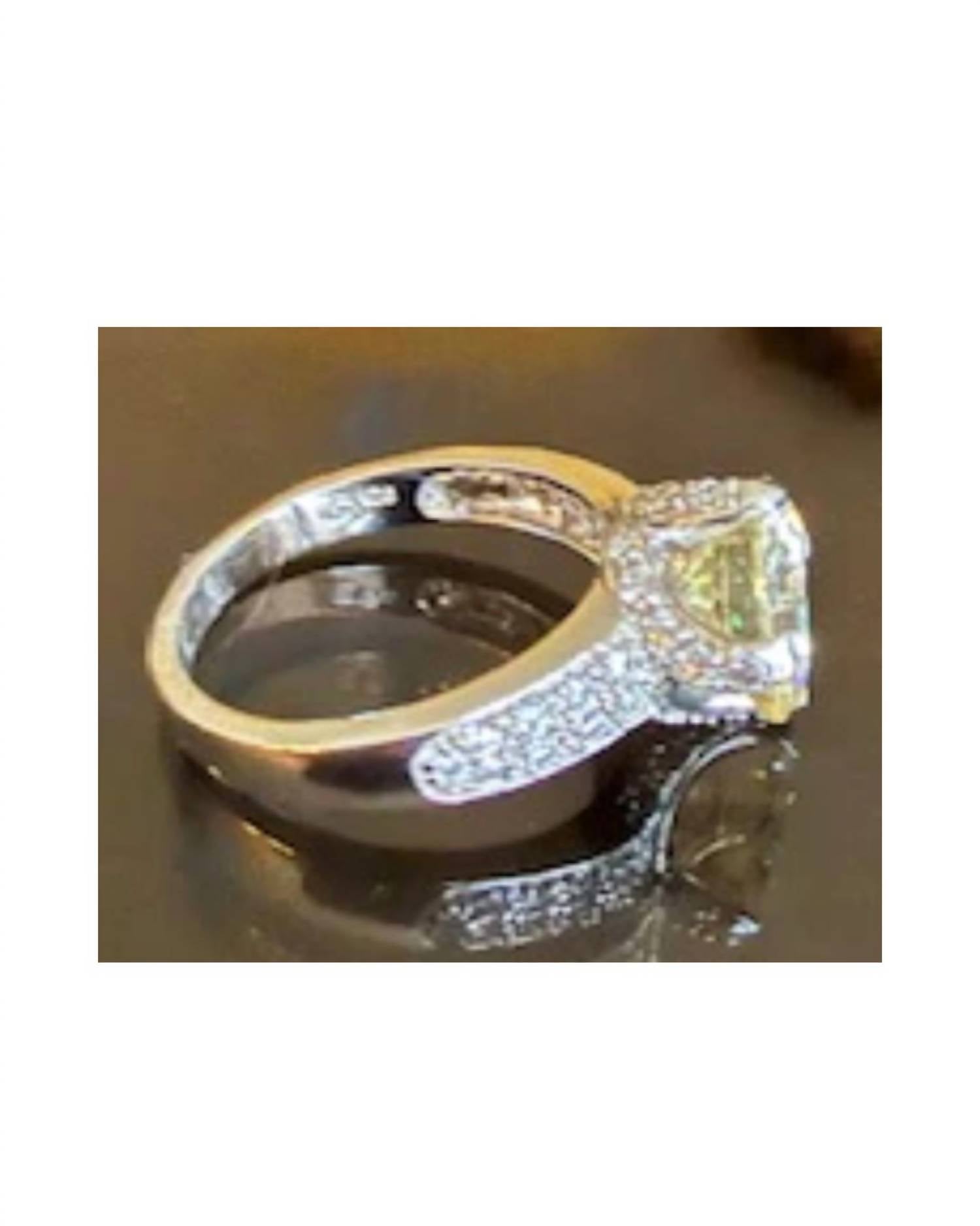 P & K Jewelry Women's Sterling Canary Yellow Ring in yellow silver - women's jewelry
