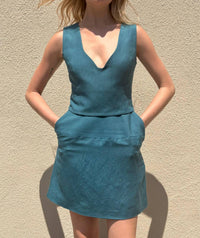 Rose Velvet - Zhenya Linen Skirt