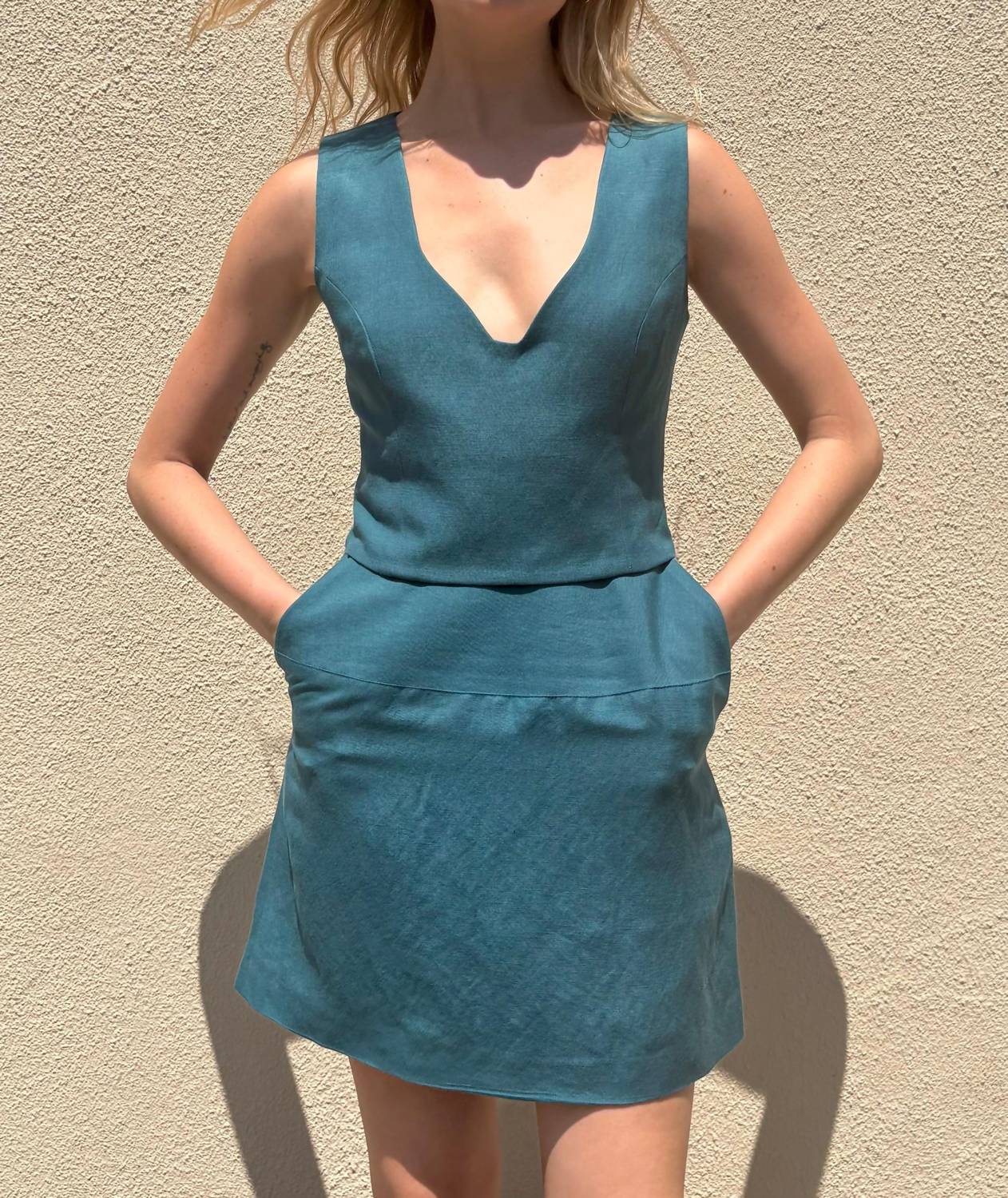 Rose Velvet - Zhenya Linen Skirt
